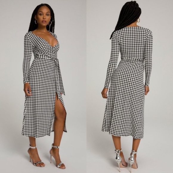 Houndstooth Wrap Dress ...